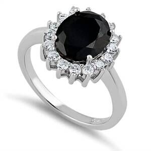 NEW STARLETTE women's mavis statement ring in black